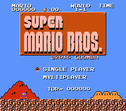 Super Mario Bros (Time Trials) Title Screen